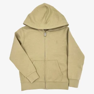 Zip Hoodie m/Polo Logo - Tallow Cream