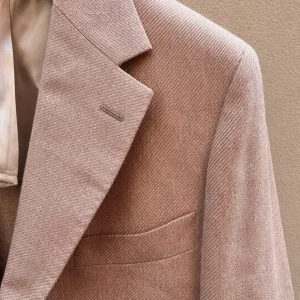 Abrikos herre blazer - notch revers